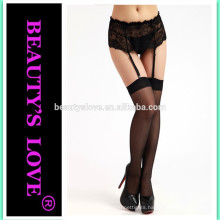 Hot sale Sexy Leg Wear Sexy high stockings black stocking tube with garters